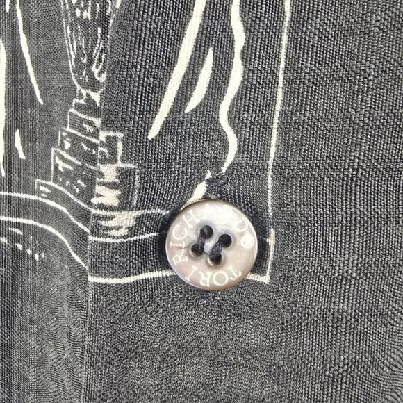 Tori Richard Honolulu Black Golf Print Button Up Shirt Size L - Picture 3 of 7